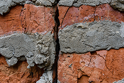 A crack in the masonry